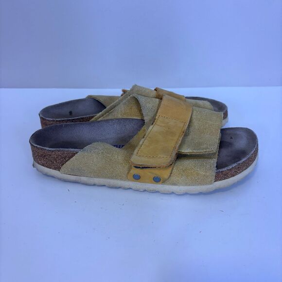 Birkenstock Yellow Suede Strap Slide Sandals Size 36 = 5-5.5 - Picture 4 of 7